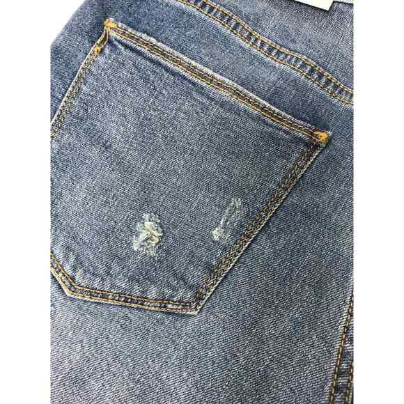 Womens Cut Off Jean Shorts Sz 8 Shortie Short Denim Raw Hem Distress High‎ Rise - Picture 4 of 6